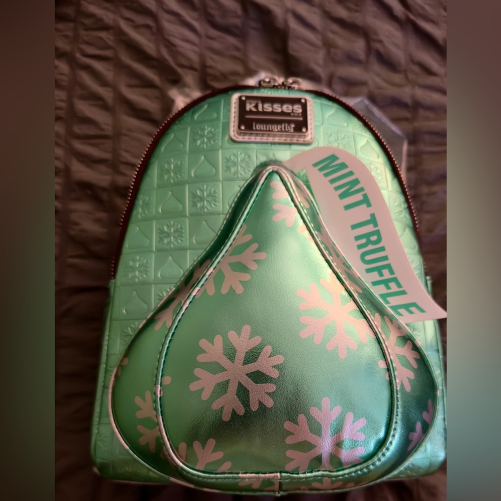 Loungefly Mint Truffle Backpack With Snowflakes - image 1